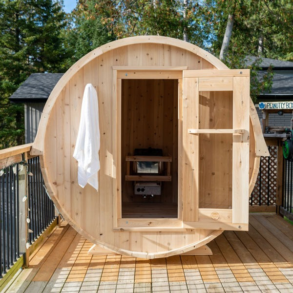 Leisurecraft Canadian Timber Harmony Barrel Sauna (Wood Burning)