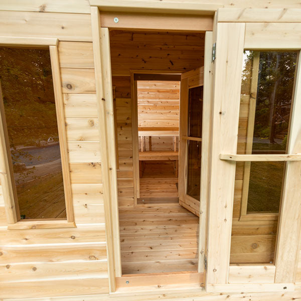 Leisurecraft Canadian Timber Georgian Cabin Sauna with Changeroom (Electric)