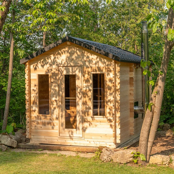 Leisurecraft Canadian Timber Georgian Cabin Sauna with Changeroom (Wood Burning)