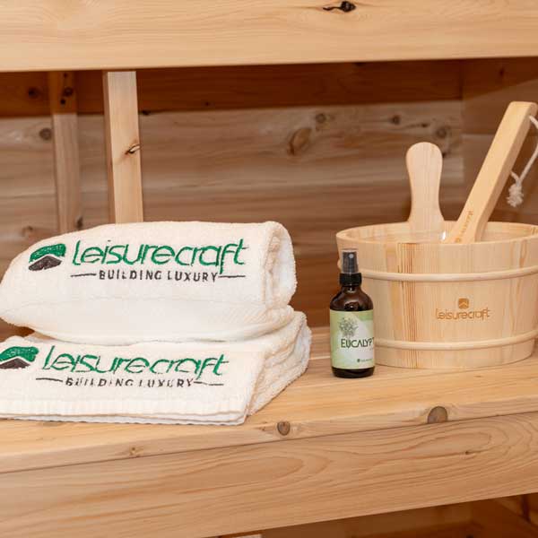 Leisurecraft Canadian Timber Georgian Cabin Sauna with Porch (Electric)