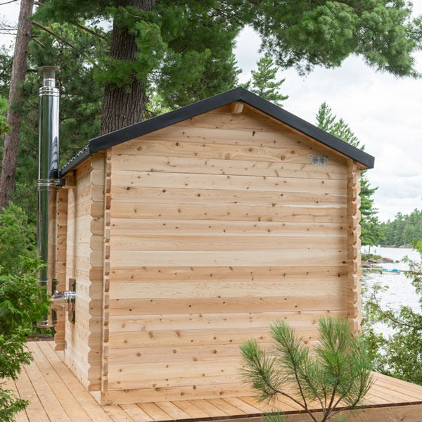 Leisurecraft Canadian Timber Georgian Cabin Sauna with Porch (Wood Burning)