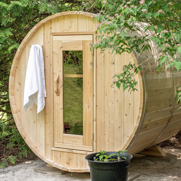Leisurecraft Canadian Timber Harmony Barrel Sauna (Wood Burning)