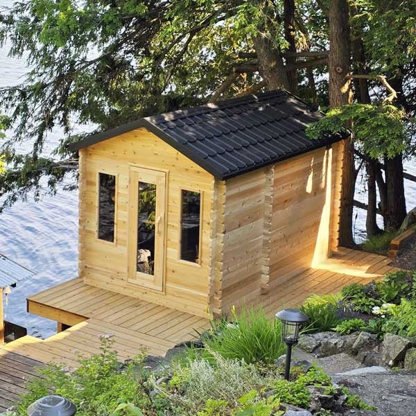 Leisurecraft Canadian Timber Georgian Cabin Sauna with Changeroom (Electric)