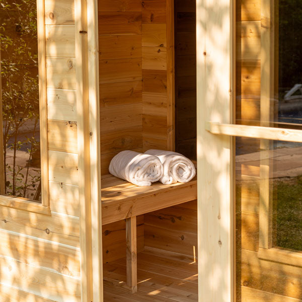 Leisurecraft Canadian Timber Georgian Cabin Sauna with Changeroom (Electric)