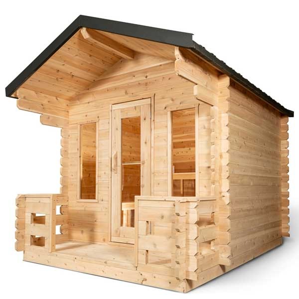 Leisurecraft Canadian Timber Georgian Cabin Sauna with Porch (Electric)