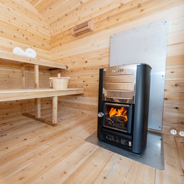 Leisurecraft Canadian Timber Georgian Cabin Sauna with Porch (Electric)