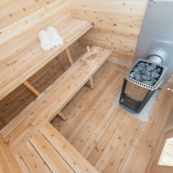Leisurecraft Canadian Timber Georgian Cabin Sauna with Porch (Electric)